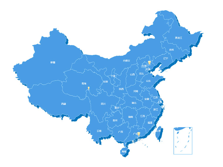     基于echarts实现的echarts中国地图和省份地图位置信息标注特效								
